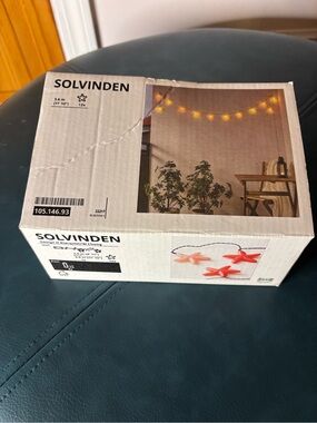 IKEA SOLVINDEN Star String Lights in Warm Yellow